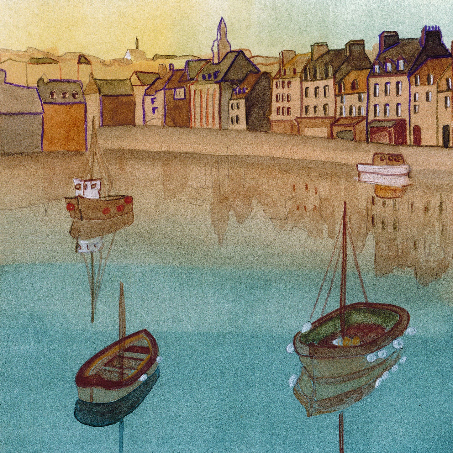 Reflets d'un port breton