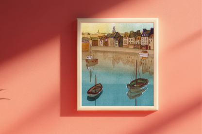 Reflets d'un port breton